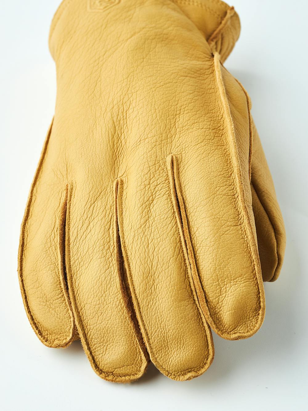 Yellow machine-sewn goat leather glove
(2 of 5)