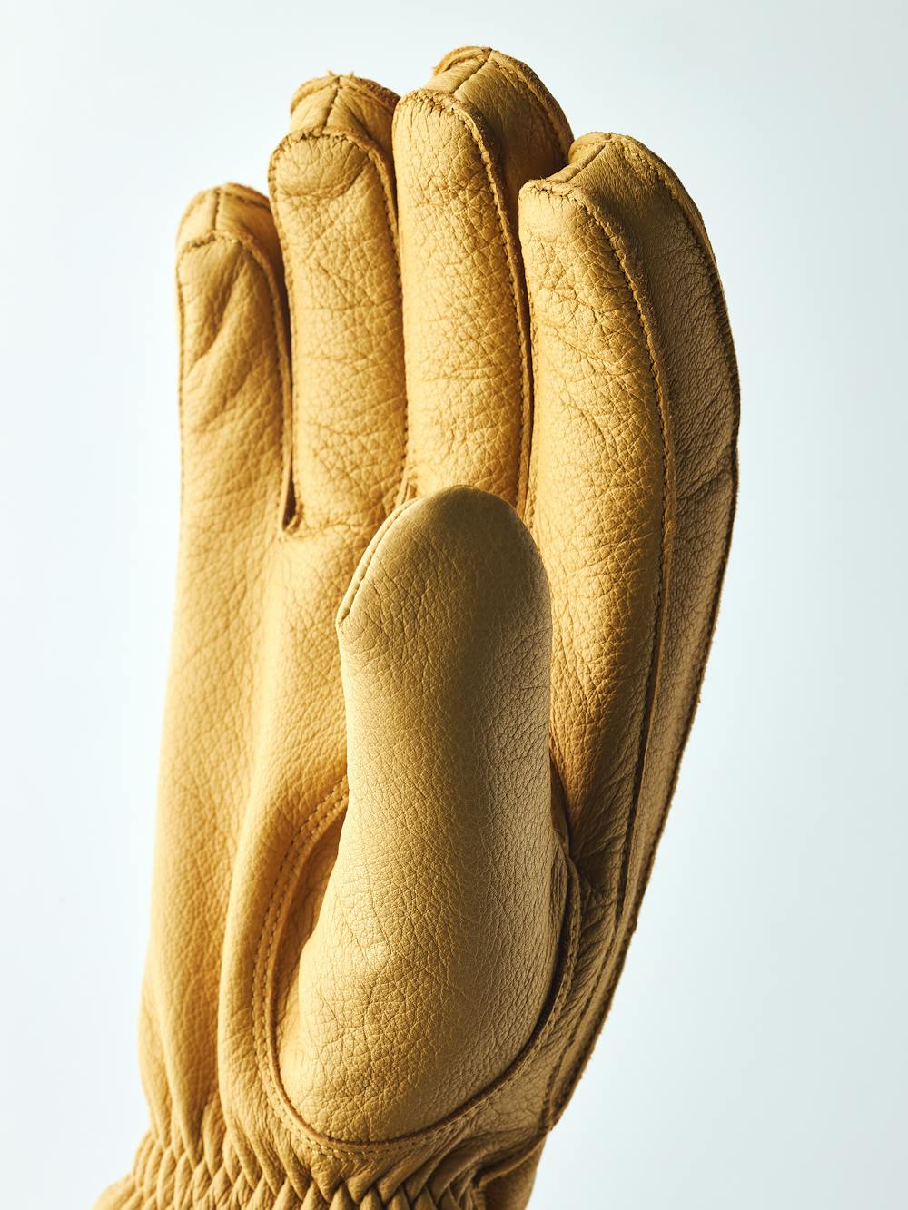 Yellow machine-sewn goat leather glove
(3 of 5)