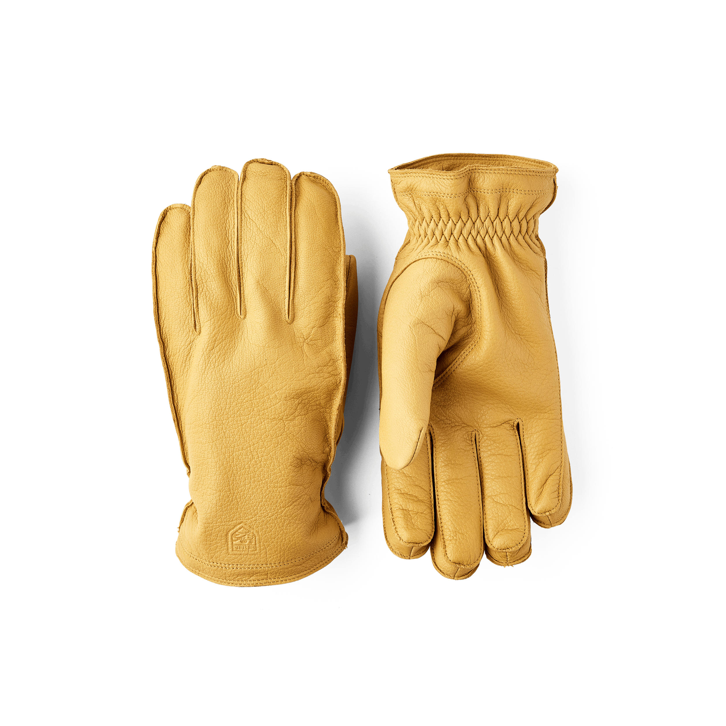 Yellow machine-sewn goat leather glove
(1 of 5)