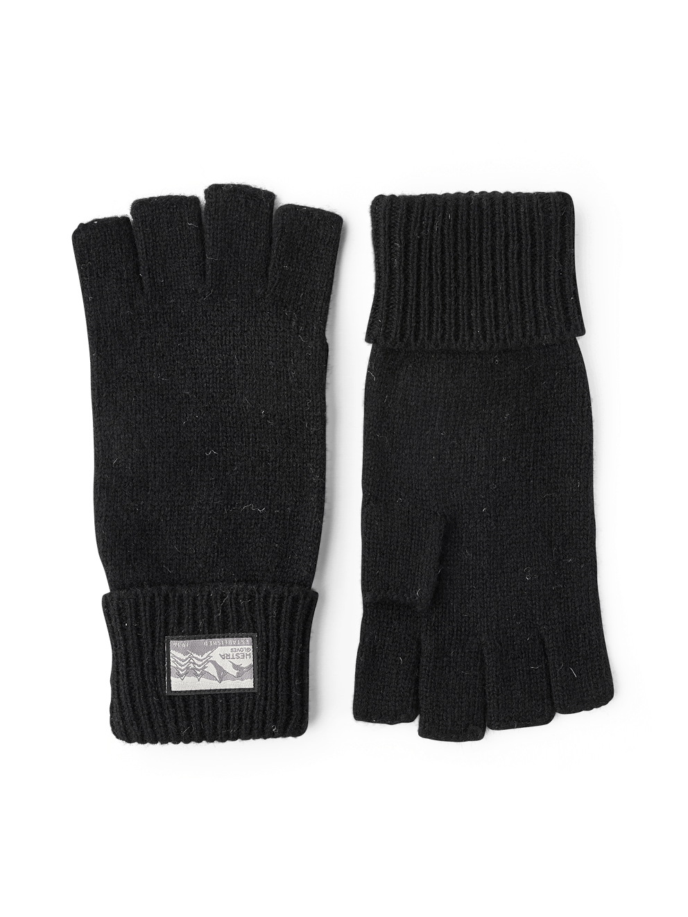 Raggwool Half Finger Black Hestra Gloves