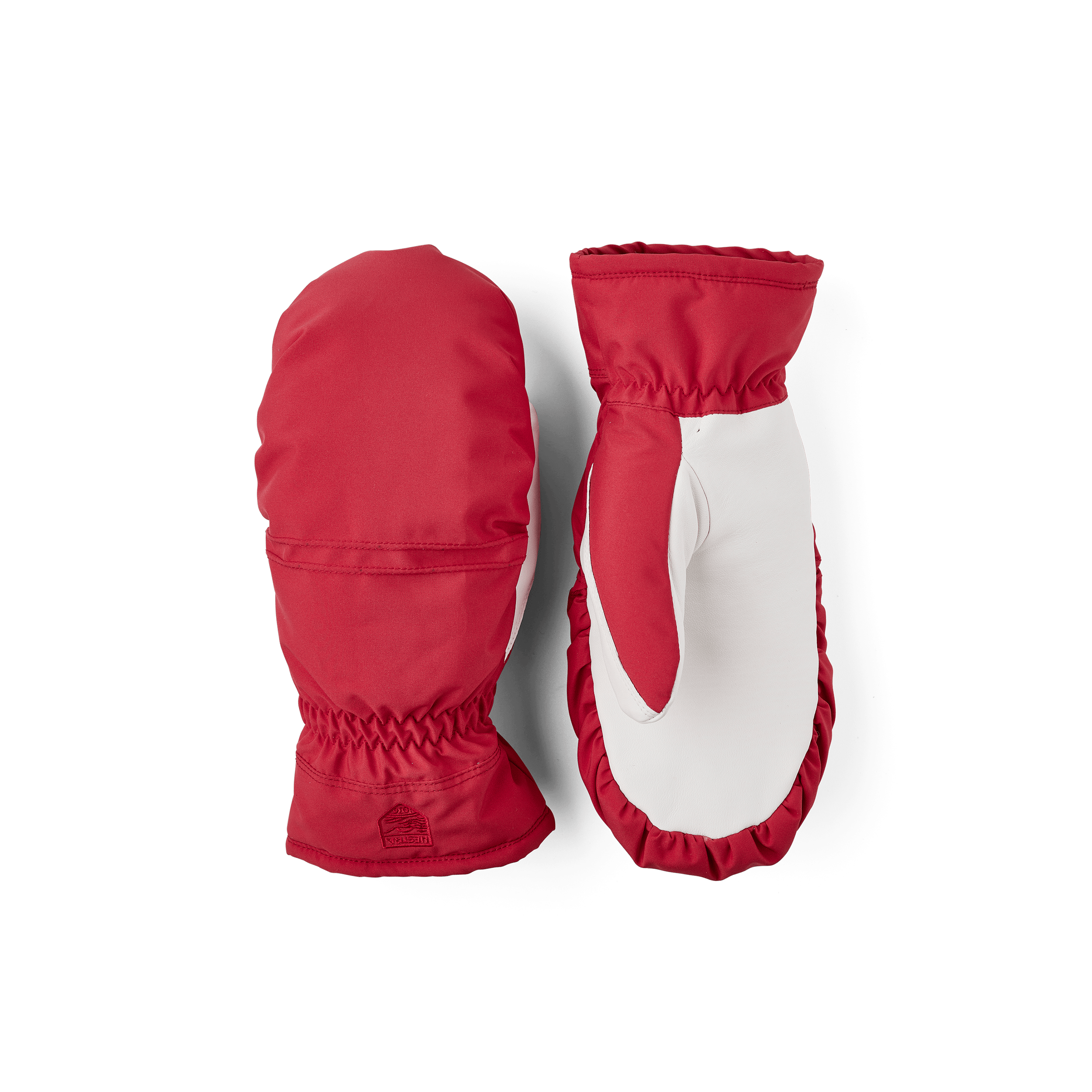 Women's Primaloft Leather Mitt in the color Red (1 of 5)