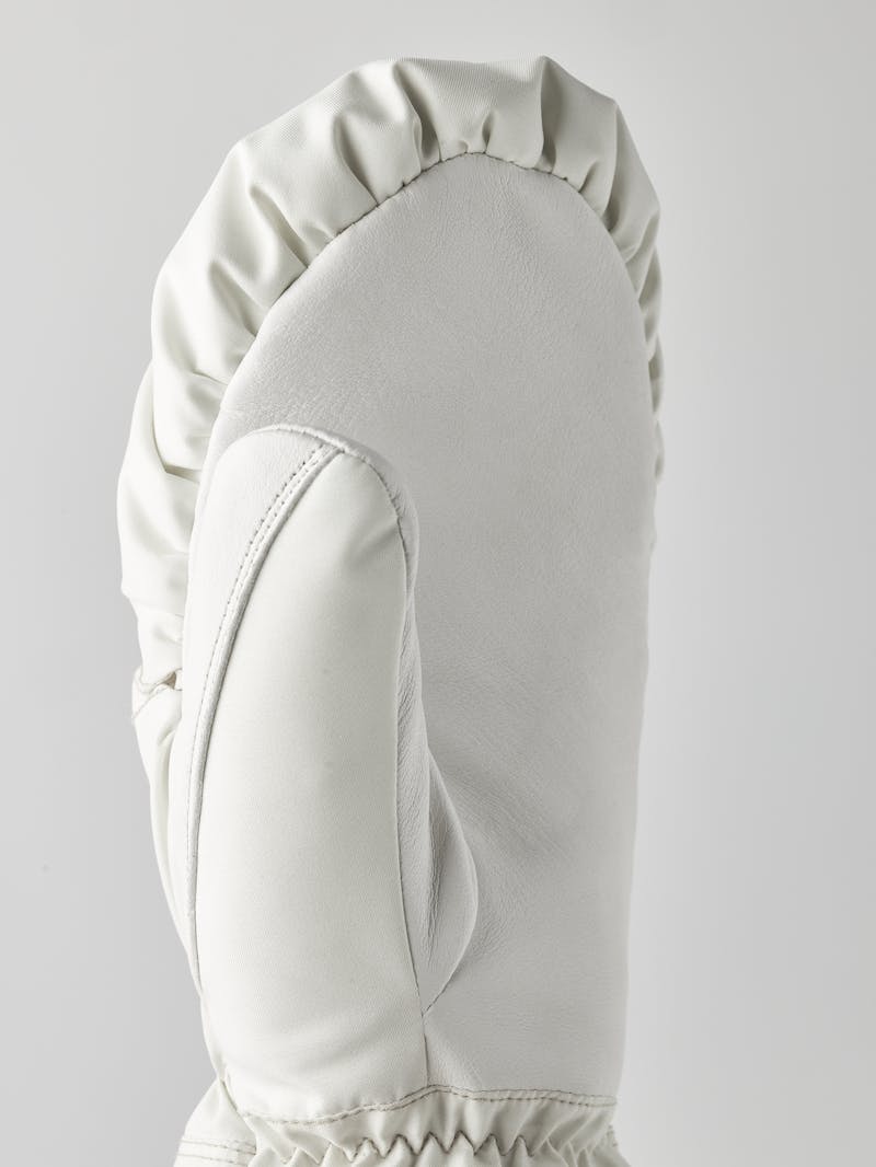 Women's Primaloft Leather Mitt in the color Ivory (2 of 4)