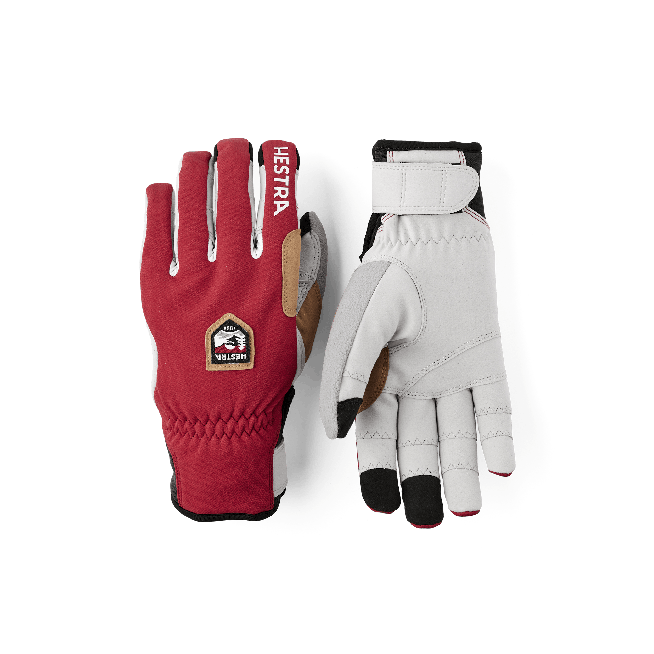 Ergo Grip Wool Touring 5-finger in the color Red/light grey (1 of 6)
