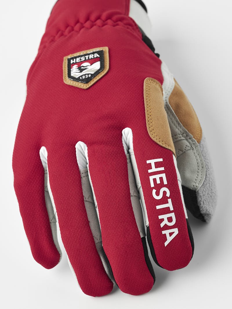 Ergo Grip Wool Touring 5-finger i färgen Red/light grey (4 av 6)