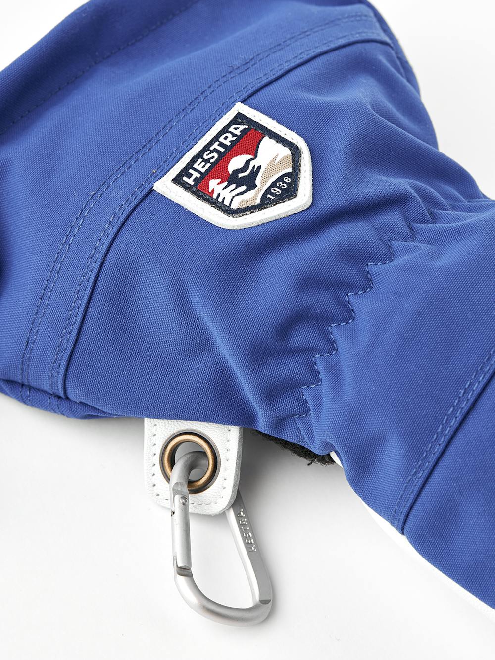 Blue ski glove with white goat leather palm
 (3 of 13)