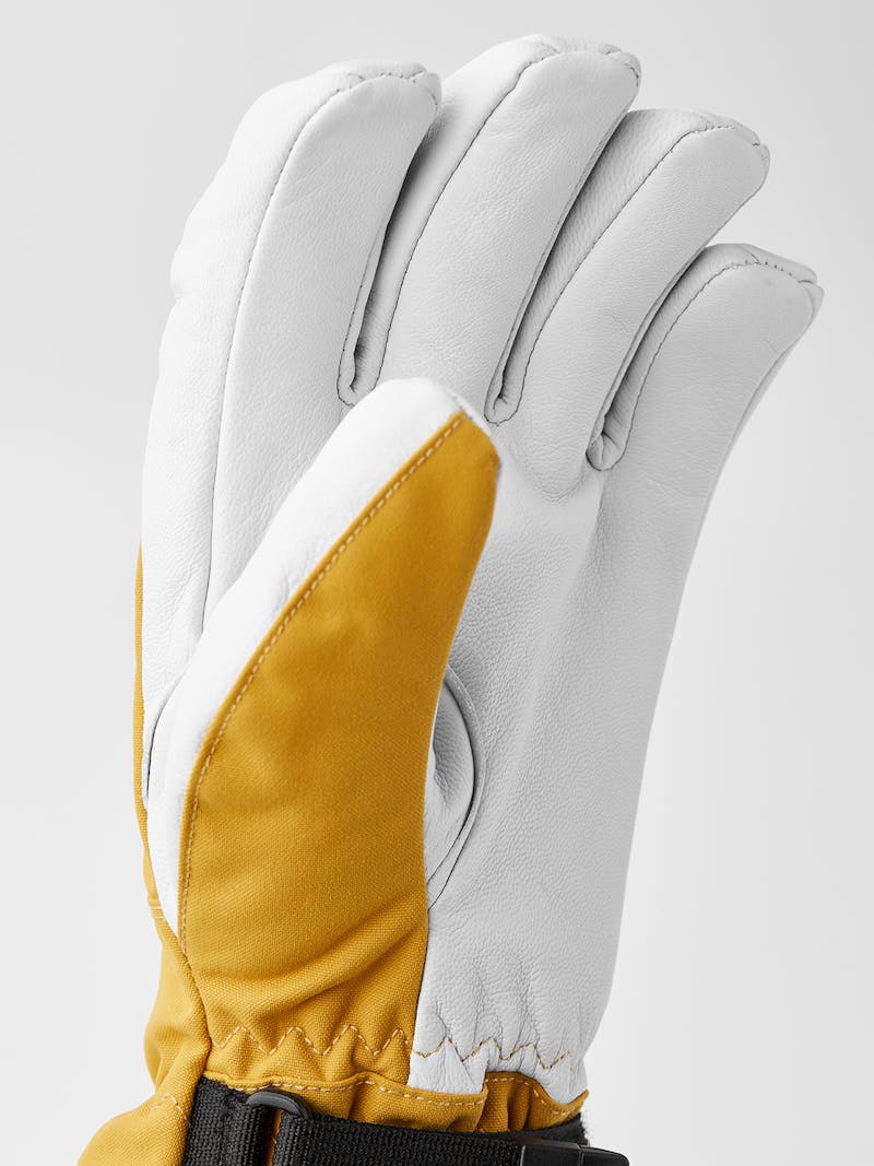 Yellow ski glove with white goat leather palm
 (2 of 8)
