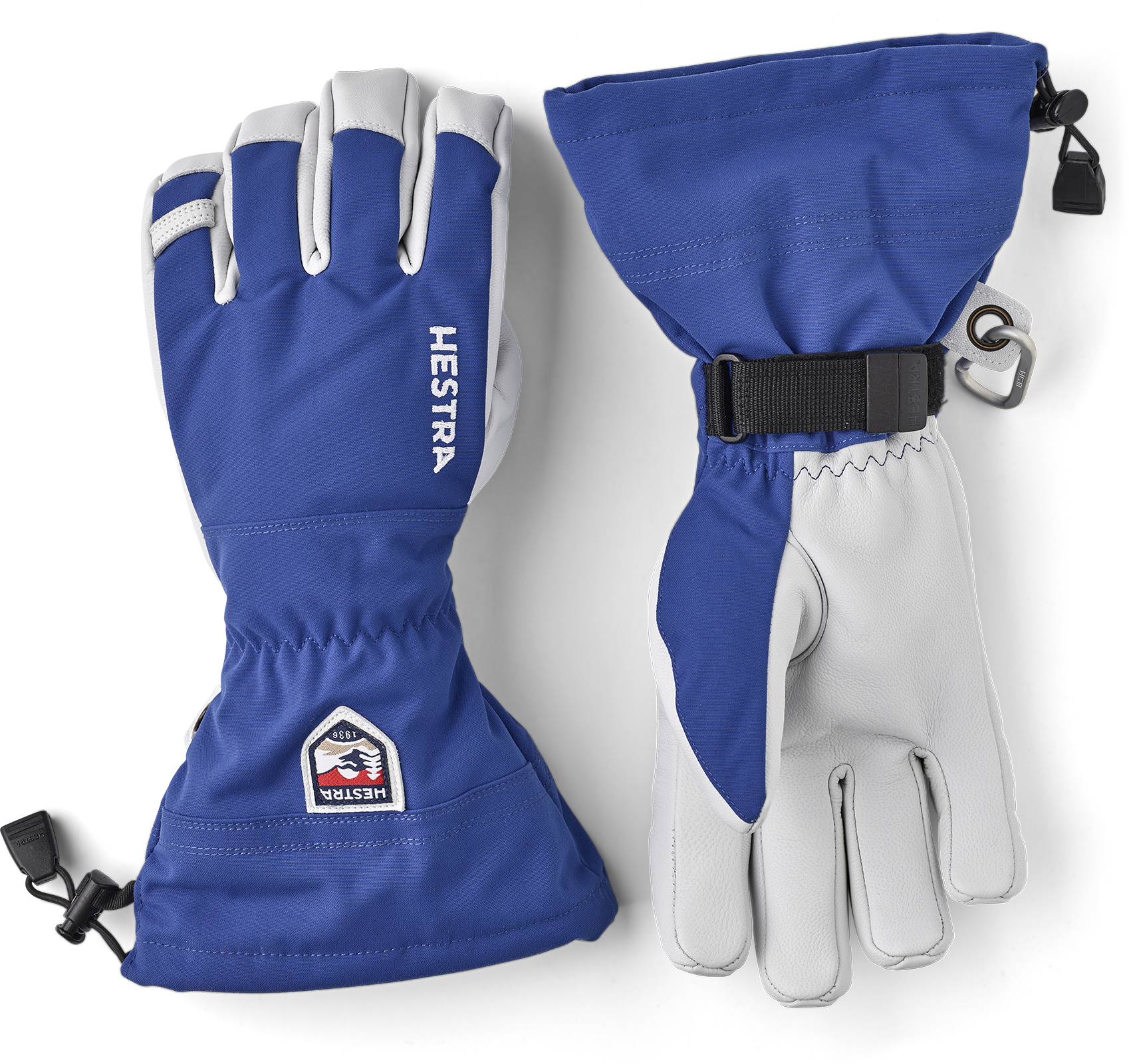 Army Leather Heli blue Gloves - Ski | Hestra Royal