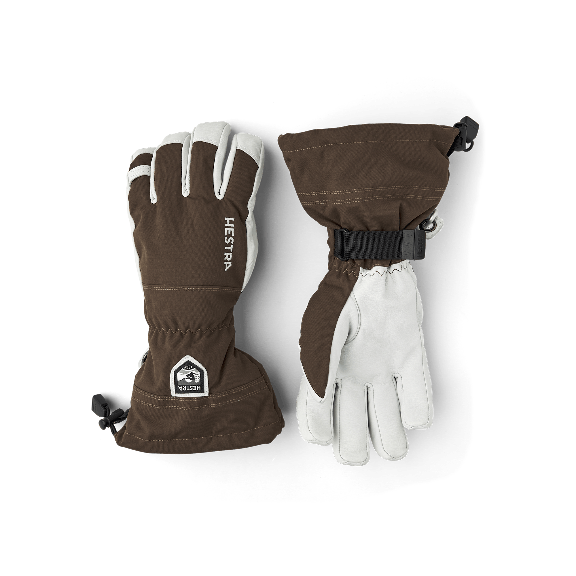 Dark brown ski glove with white goat leather palm
(1 of 8)