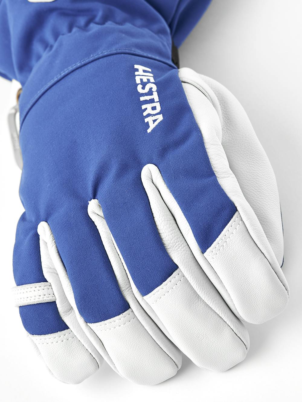 Blue ski glove with white goat leather palm
 (10 of 13)