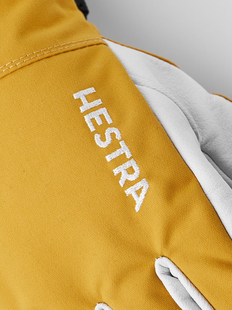Yellow ski glove with white goat leather palm
 (4 of 8)