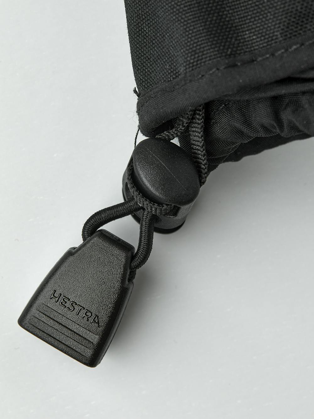 Black and gray mitten with goat leather and canvas fabric (4 of 5)