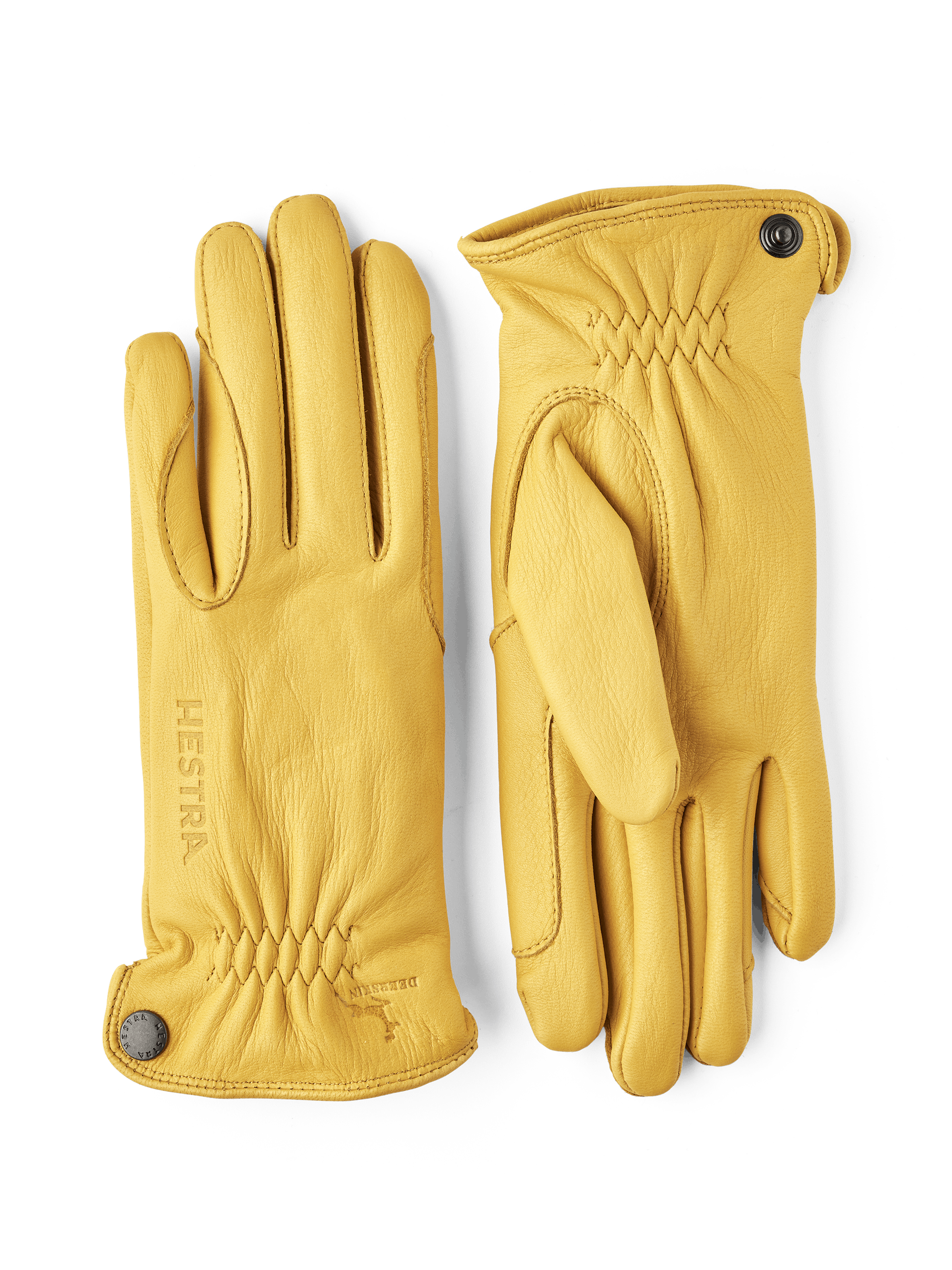 Yellow deerskin riding glove (1 of 5)
