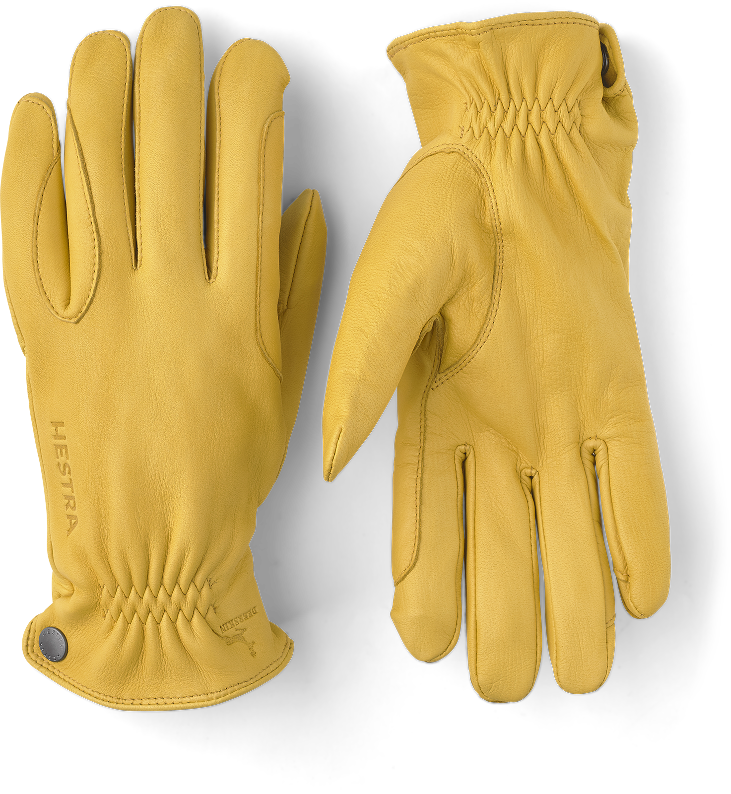 Mens Accessories Gloves Hestra Leather Deerskin Primaloft Glove Natural in Yellow for Men 