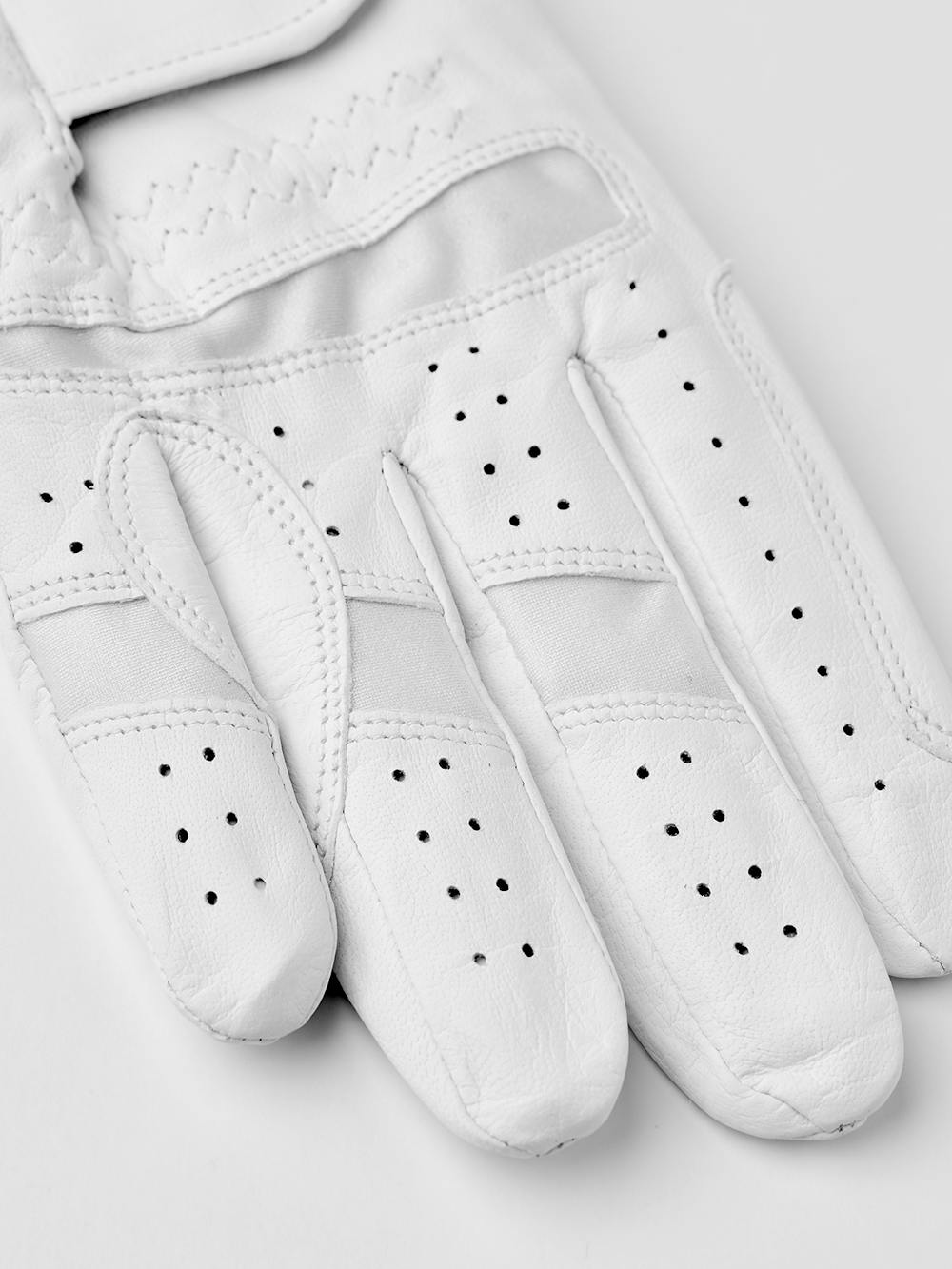 Weißer Reithandschuh aus Haarschafleder (3 oder 4)