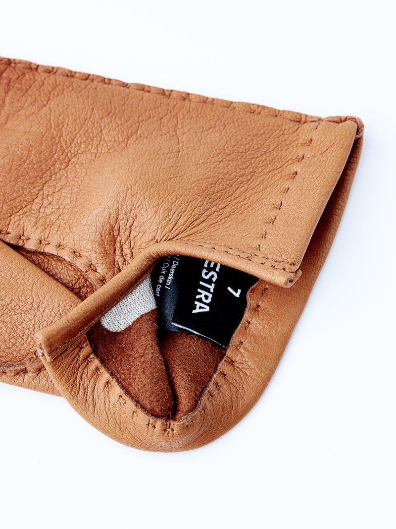Light brown hand-sewn deerskin glove
 (3 of 4)