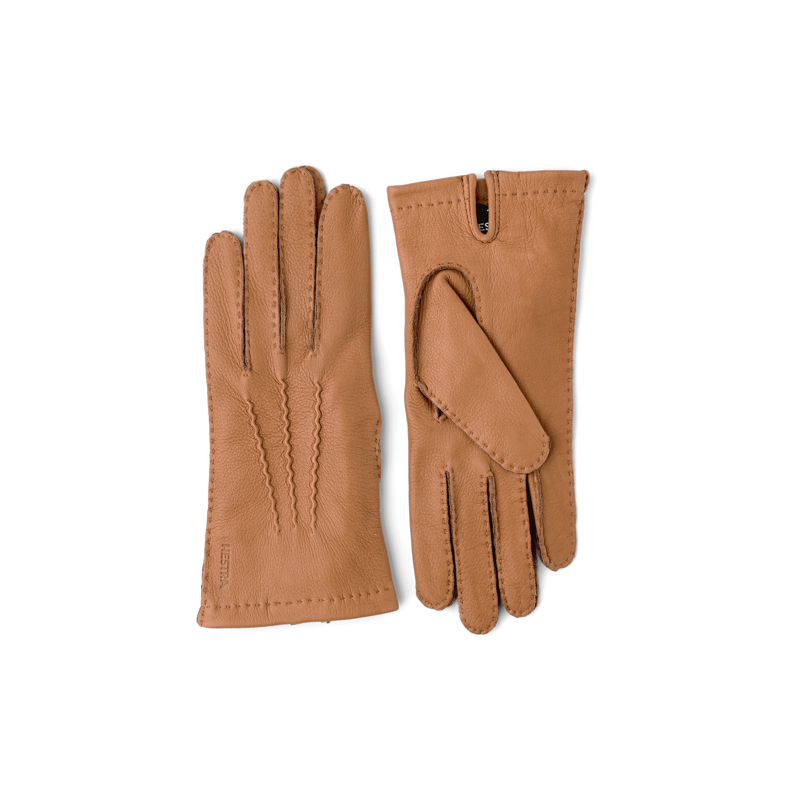 Ljusbrun handsydd skinnhandske i hjortskinn
(1 av 4)