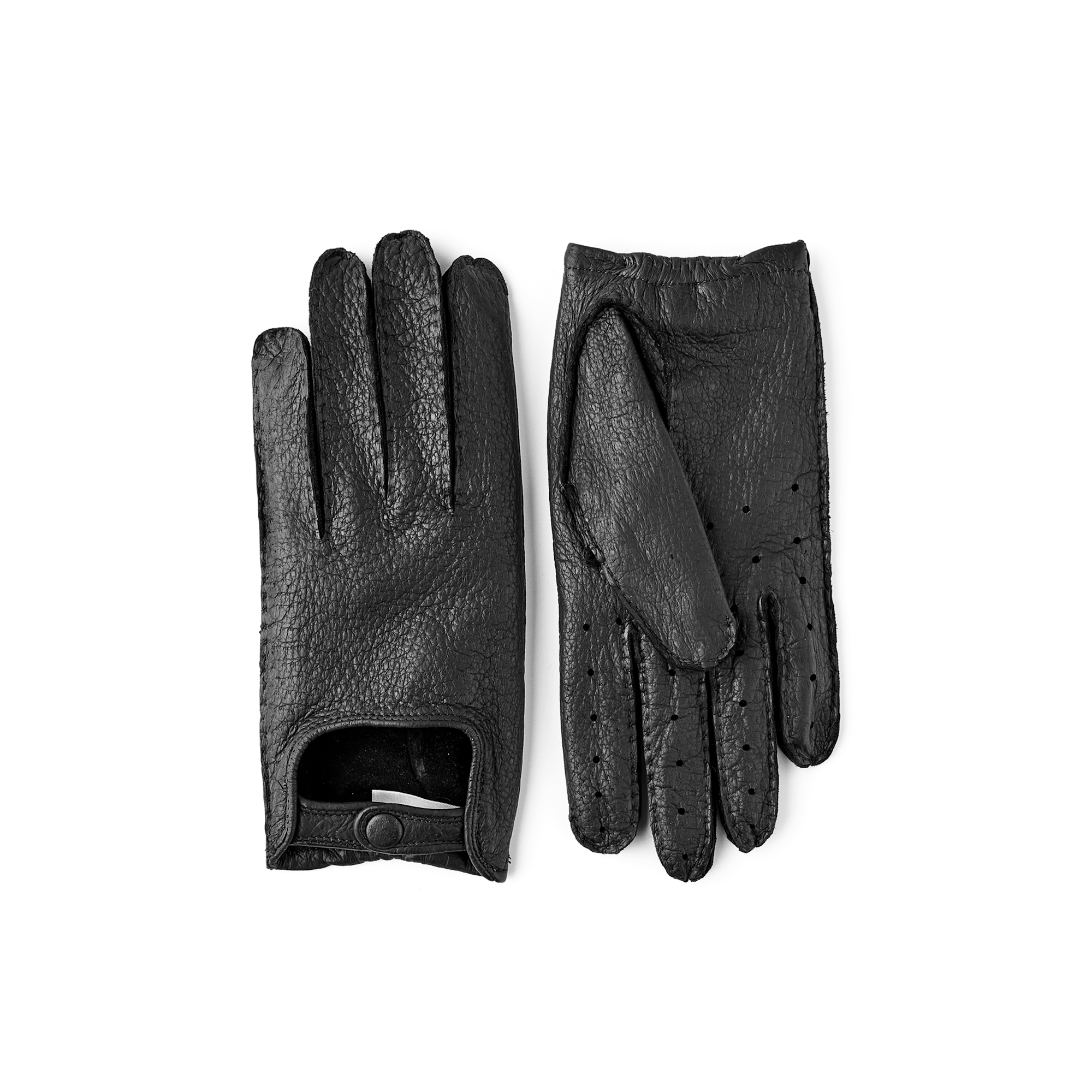 Men's Peccary Drivers in the color Black