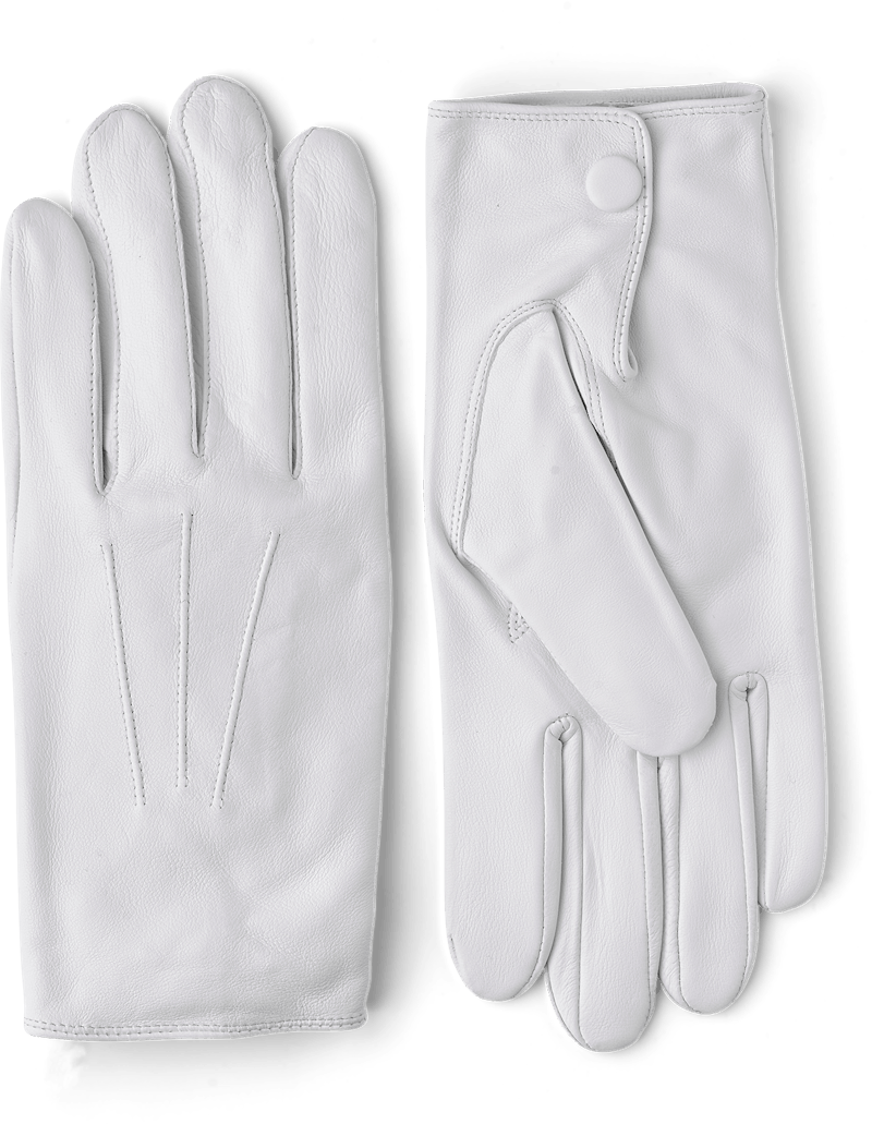 White machine-sewn hairsheep leather glove with button

 (1 of 4)