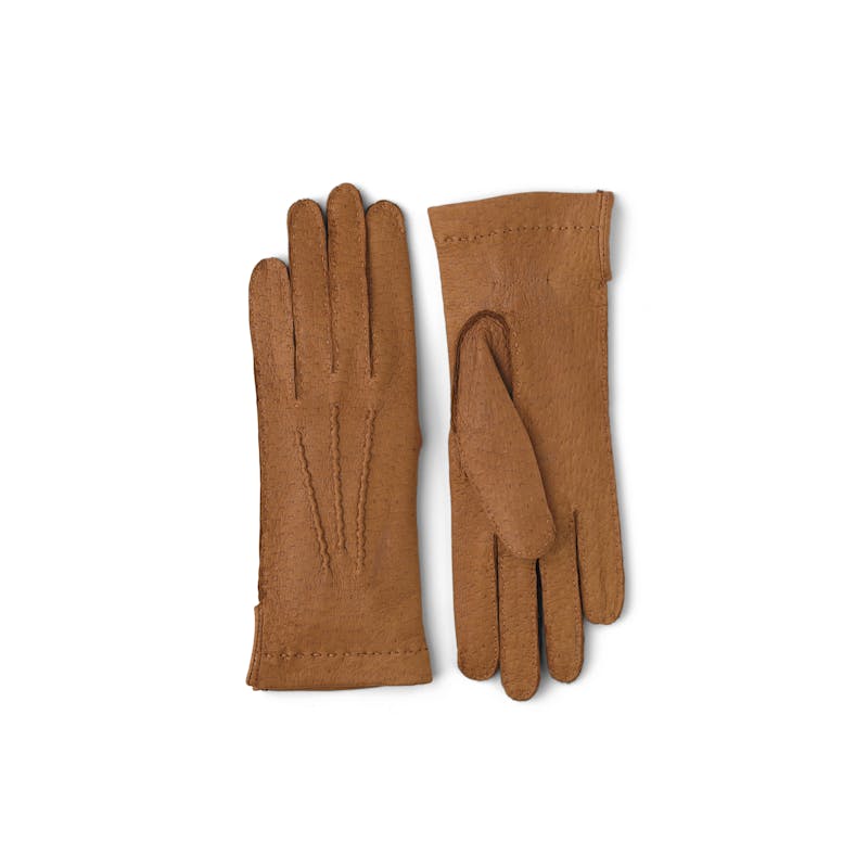 Light brown hand-sewn peccary leather glove
 (5 of 5)