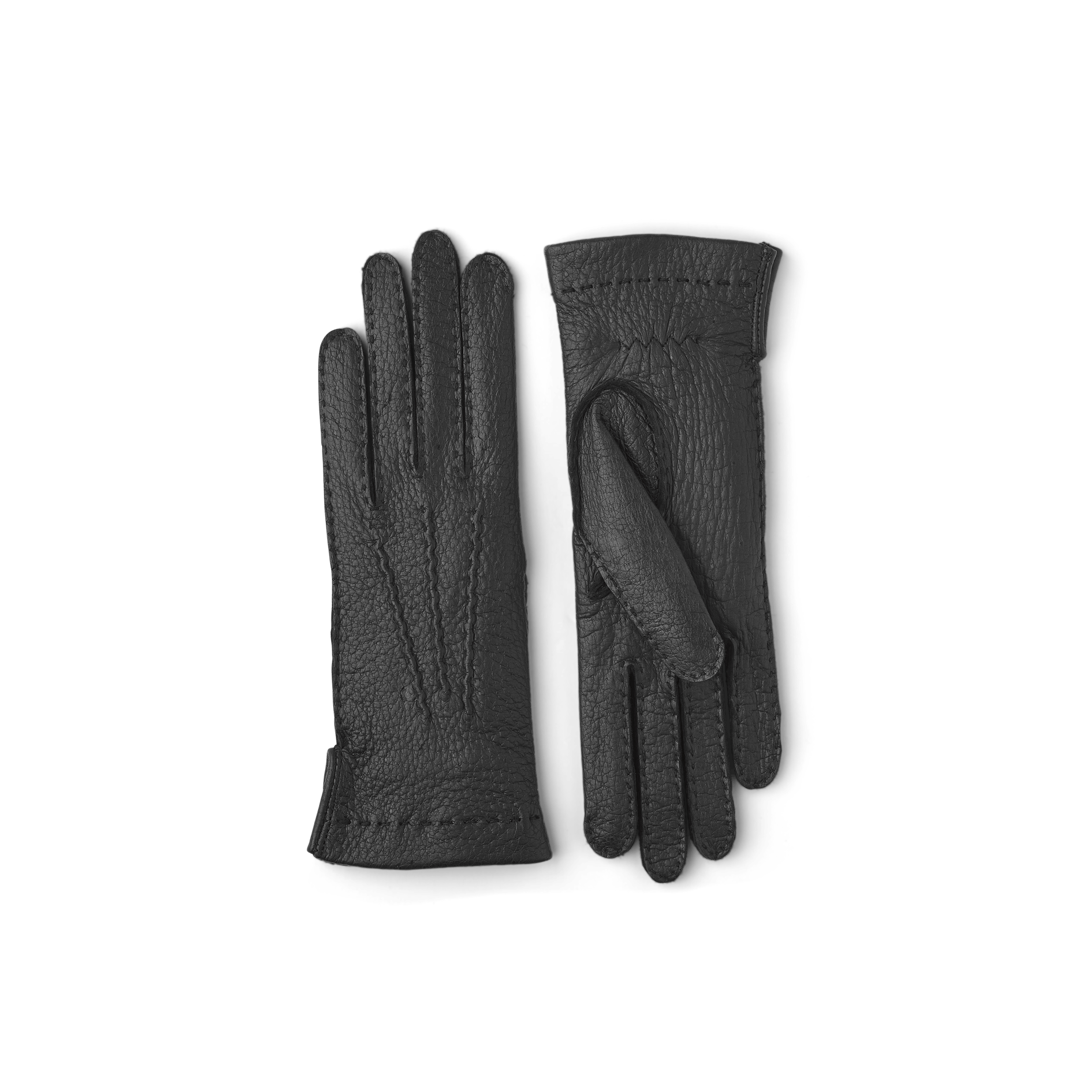 Schwarzer handgenähter Lederhandschuh aus Peccaryleder
(1 oder 4)