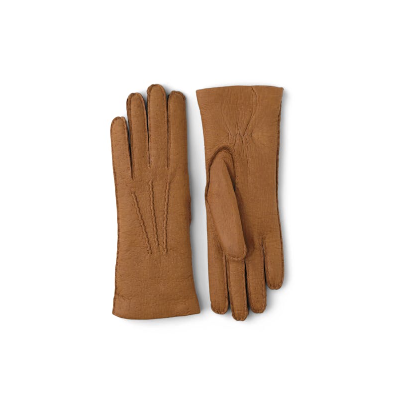 Ljusbrun handsydd skinnhandske i peccary
(4 av 4)