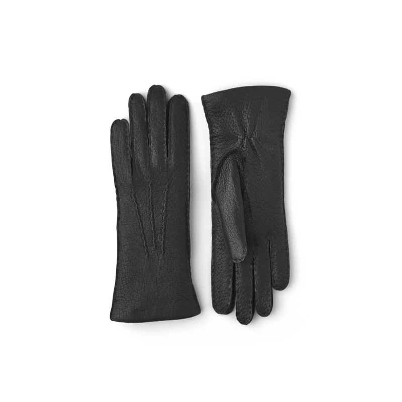 Black hand-sewn peccary leather glove
 (1 of 3)