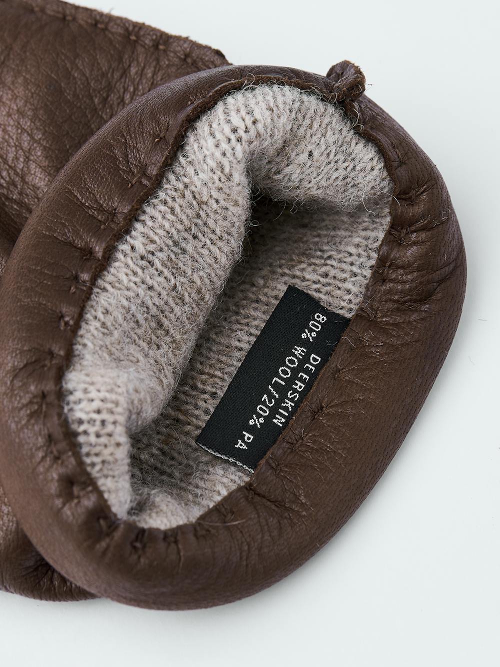 Brown hand-sewn deerskin glove
 (3 of 4)