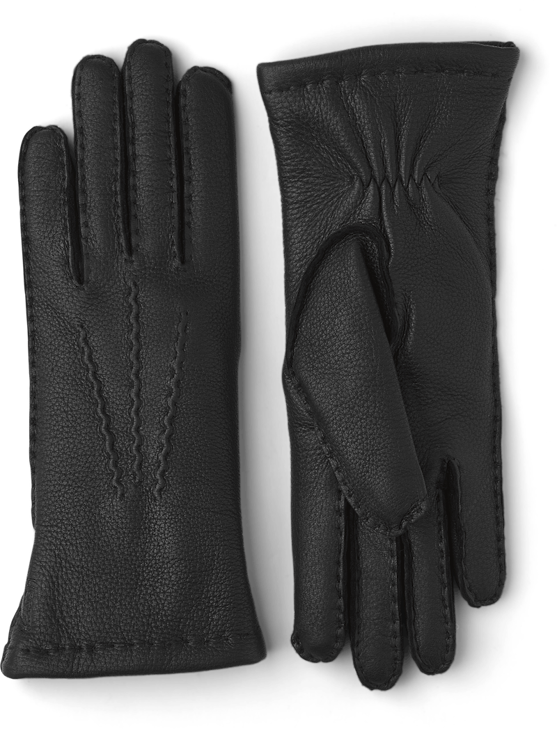 Black hand-sewn deerskin glove
 (1 of 4)