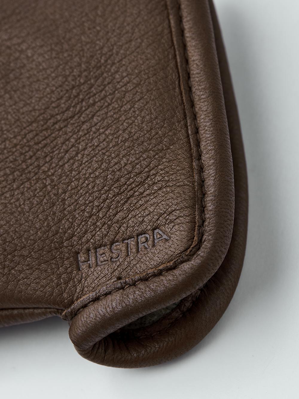 Brown machine-sewn deerskin glove
 (3 of 6)