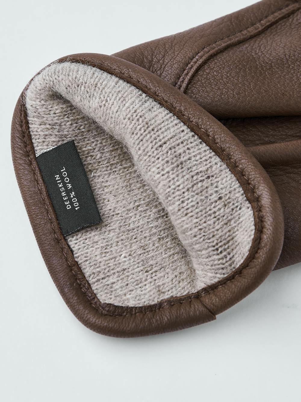 Brown machine-sewn deerskin glove
 (6 of 6)