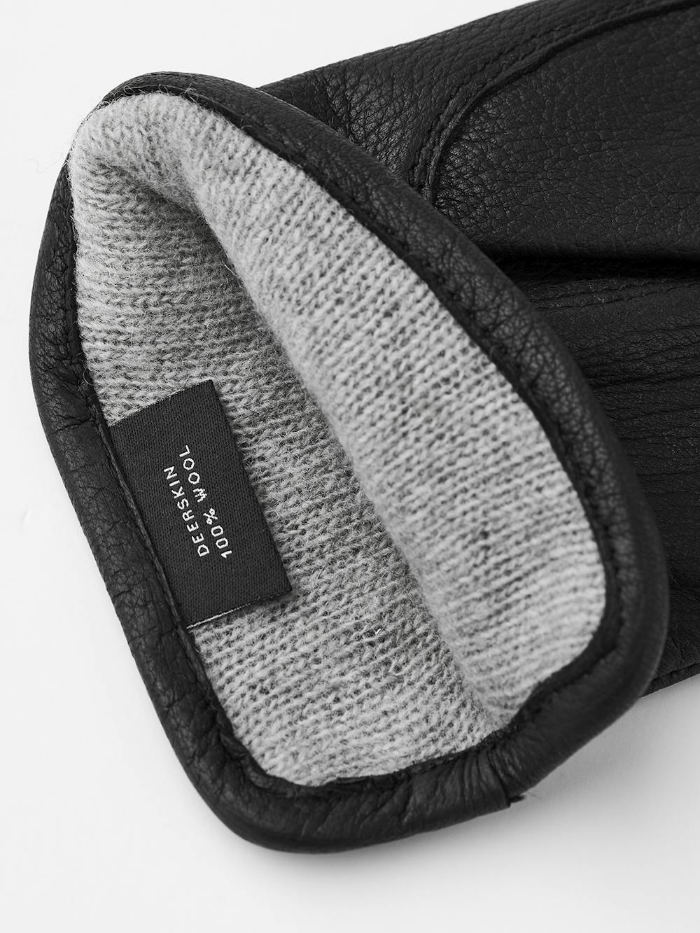 Black machine-sewn deerskin glove
 (6 of 6)