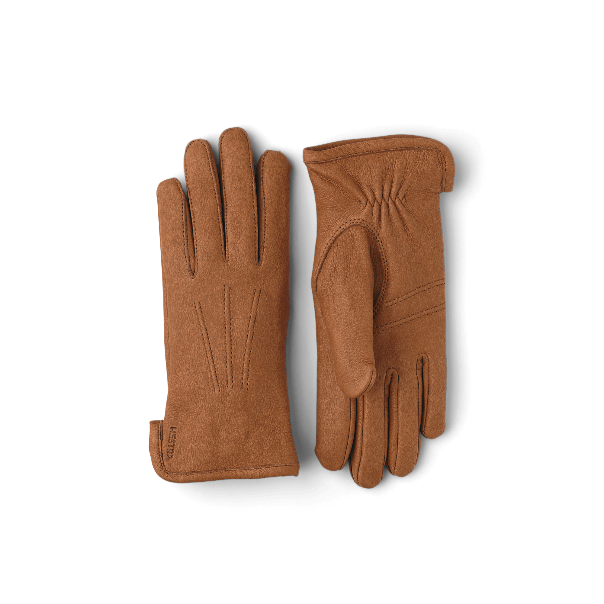 Light brown machine-sewn deerskin glove
 (1 of 5)