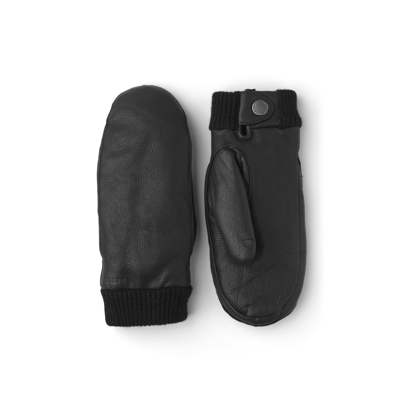 Black deerskin mitten with knitted cuff
(4 of 4)