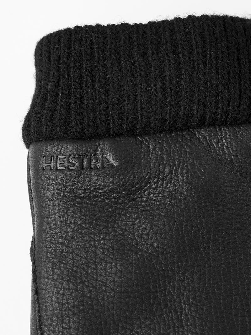 Black deerskin mitten with knitted cuff
 (3 of 3)