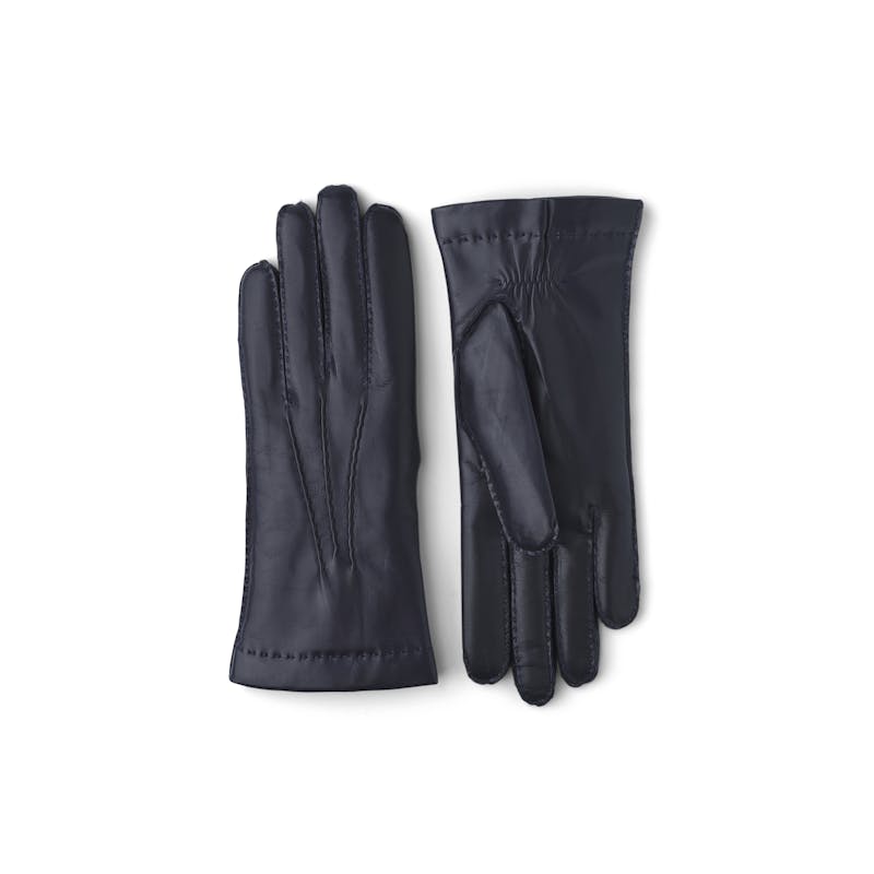 Dark blue hand-sewn hairsheep leather glove
 (4 of 4)