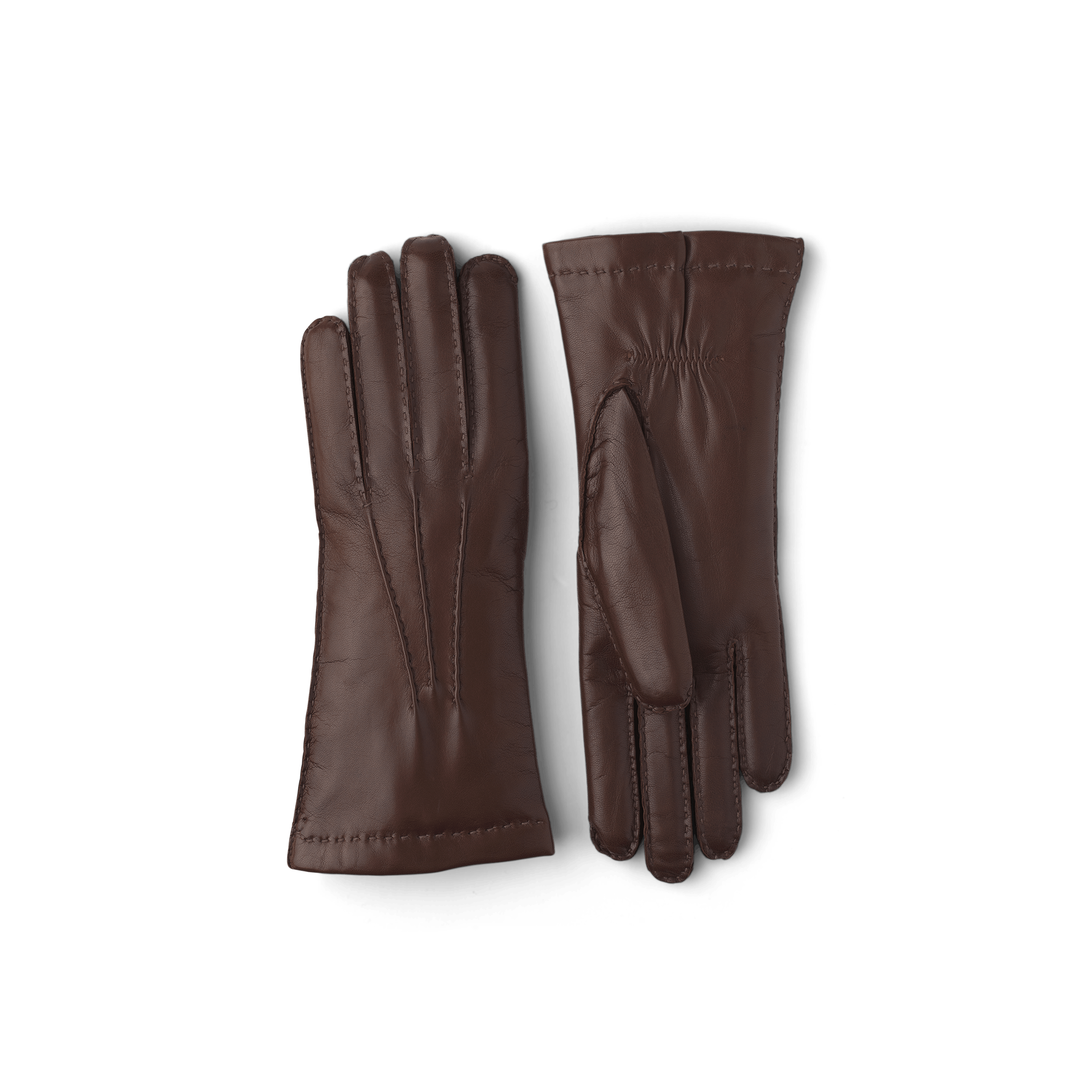 Brown hand-sewn hairsheep leather glove
 (1 of 3)