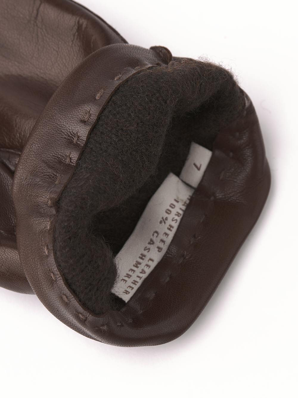 Brown hand-sewn hairsheep leather glove
 (3 of 3)
