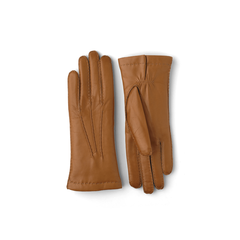 Light brownish-yellow hand-sewn hairsheep leather glove
 (1 of 3)