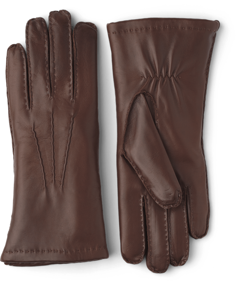 Brown hand-sewn hairsheep leather glove
 (1 of 4)