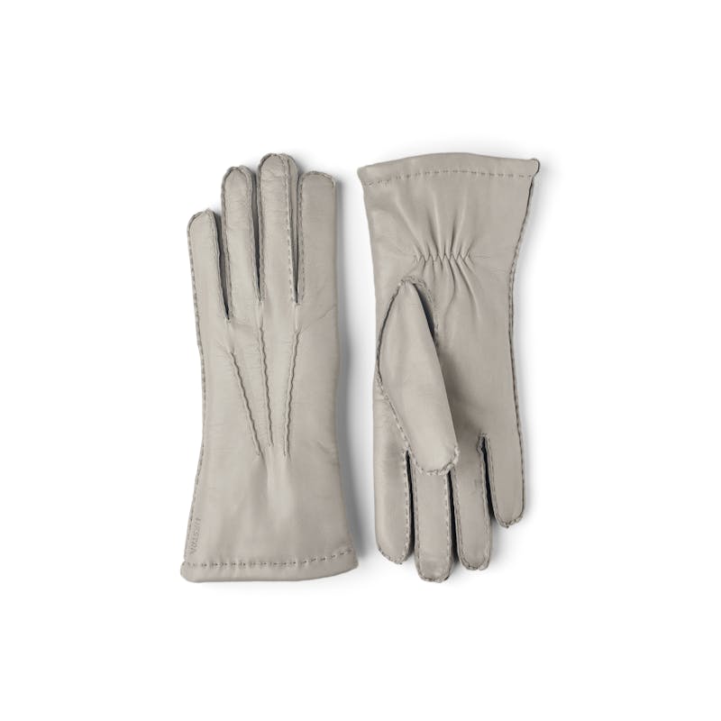Light gray hand-sewn hairsheep leather glove
 (6 of 6)