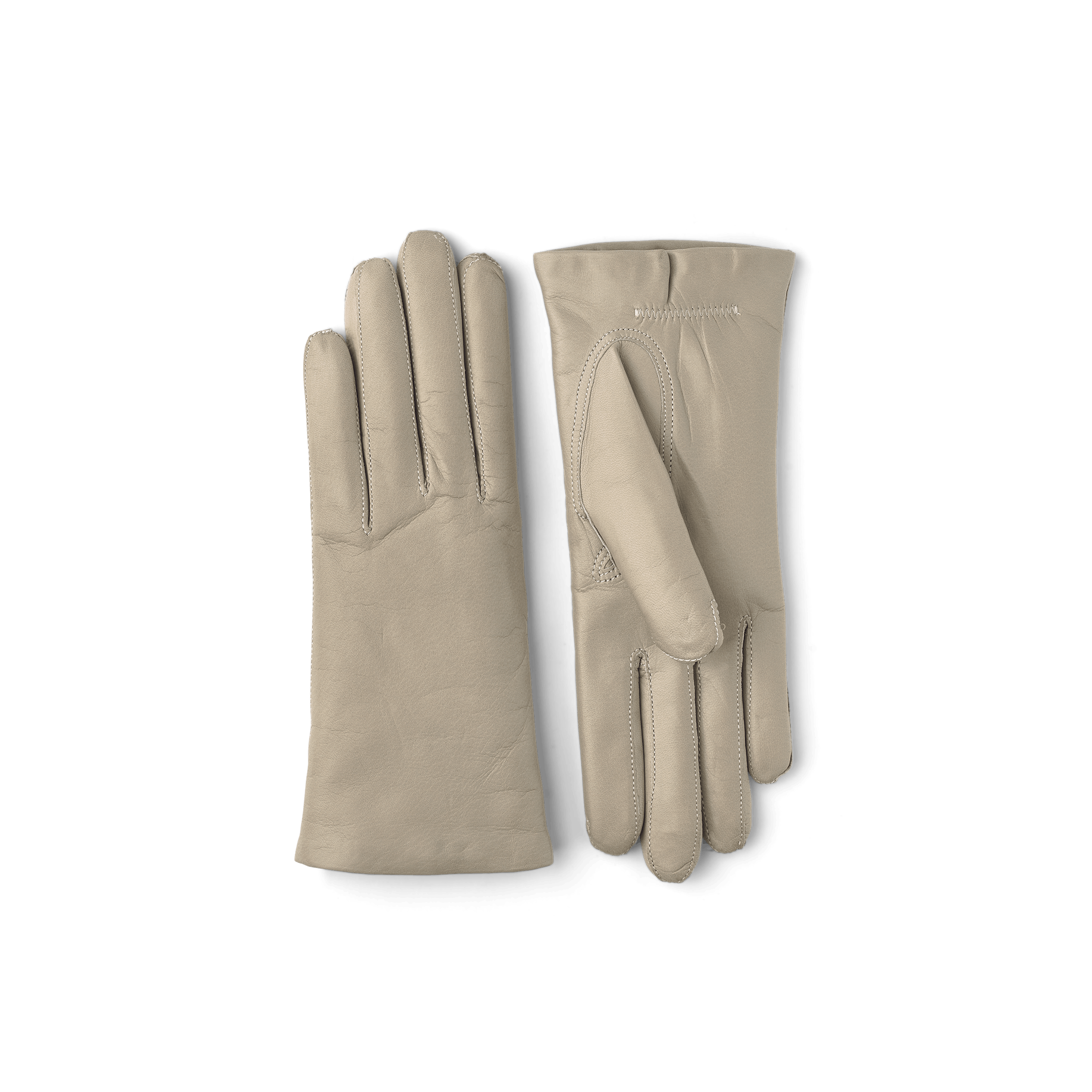 Light gray machine-sewn hairsheep leather glove
(1 of 3)