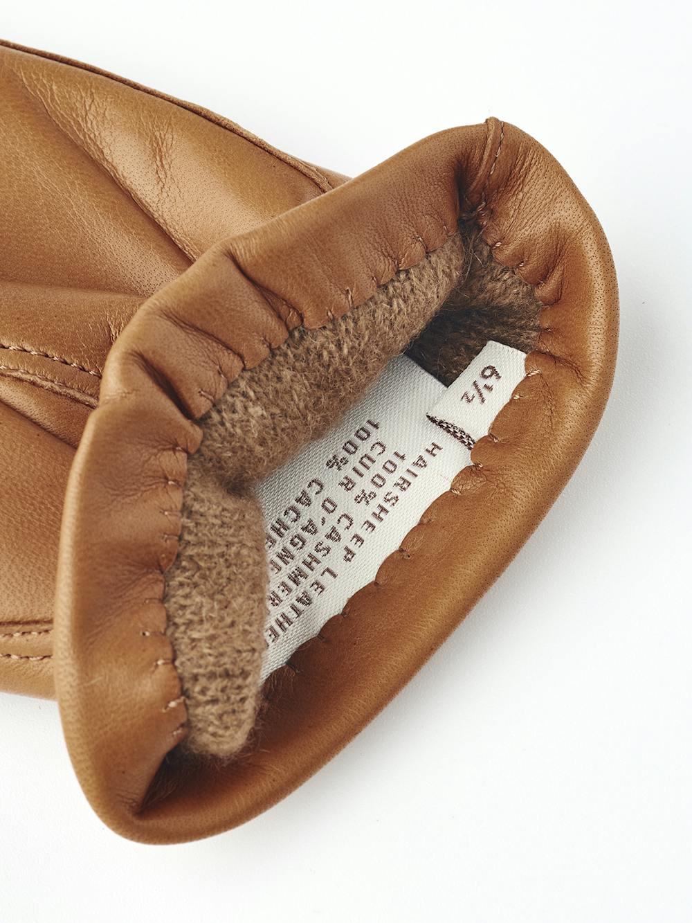 Light brownish-yellow machine-sewn hairsheep leather glove
 (3 of 3)