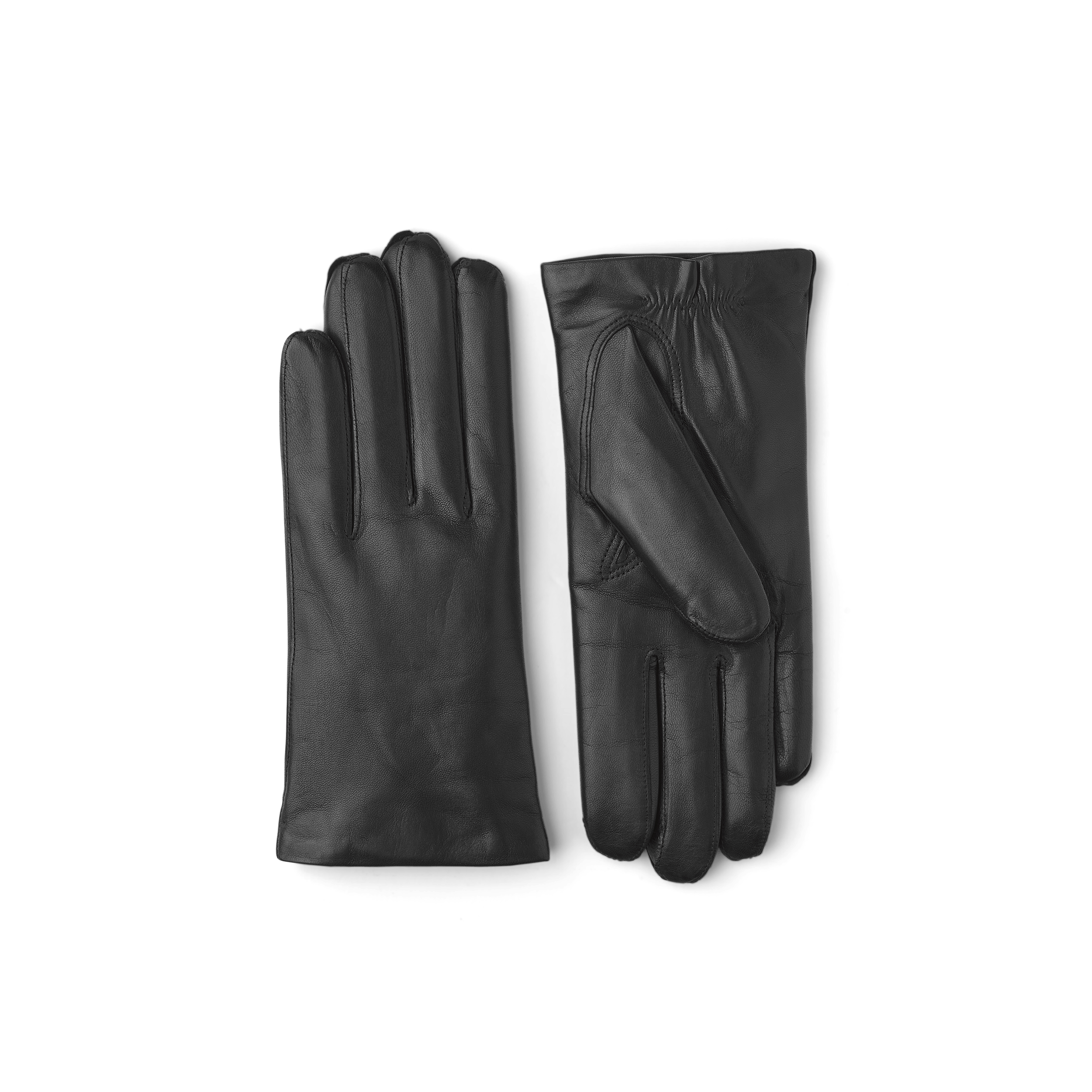 Black machine-sewn hairsheep leather glove
 (1 of 3)