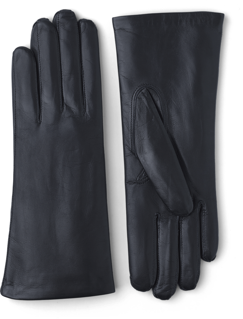 Dark blue machine-sewn hairsheep leather glove
 (1 of 2)