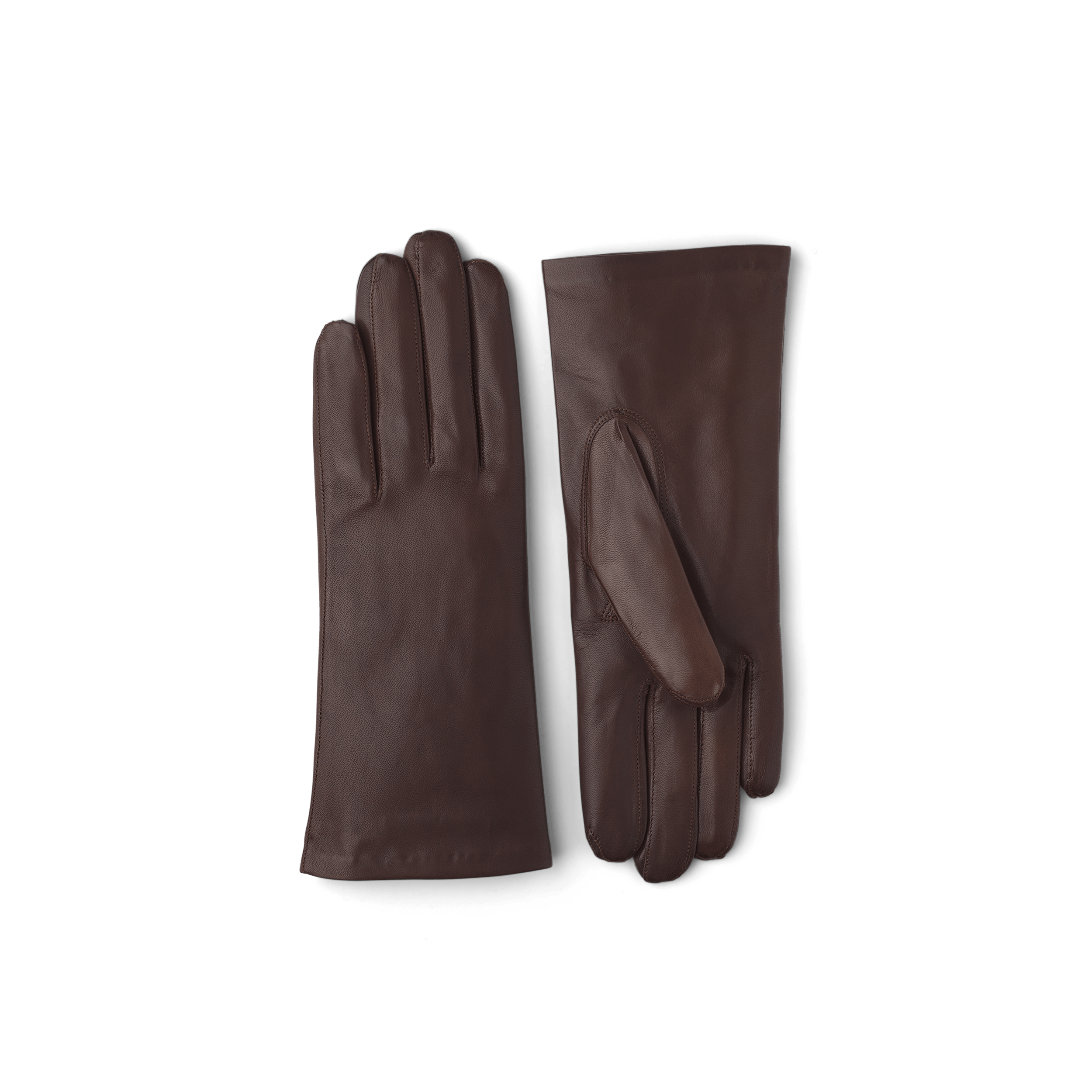 Brown machine-sewn hairsheep leather glove
 (1 of 2)
