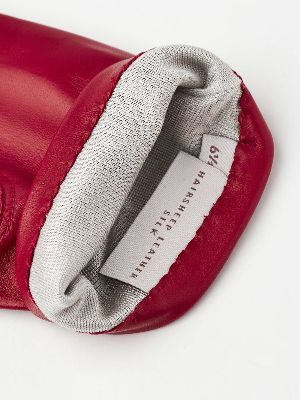 Red machine-sewn hairsheep leather glove
(2 of 2)