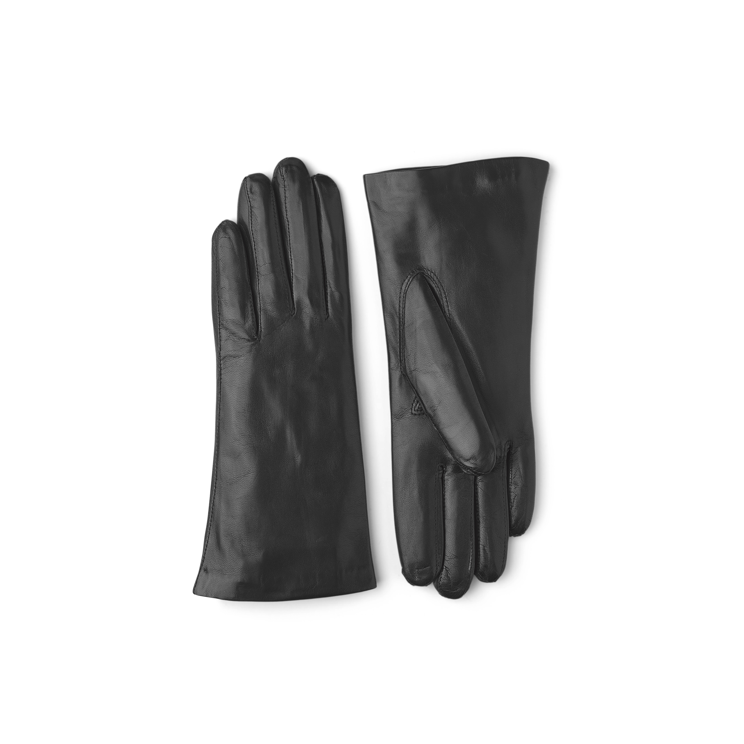 Black machine-sewn hairsheep leather glove
 (1 of 2)