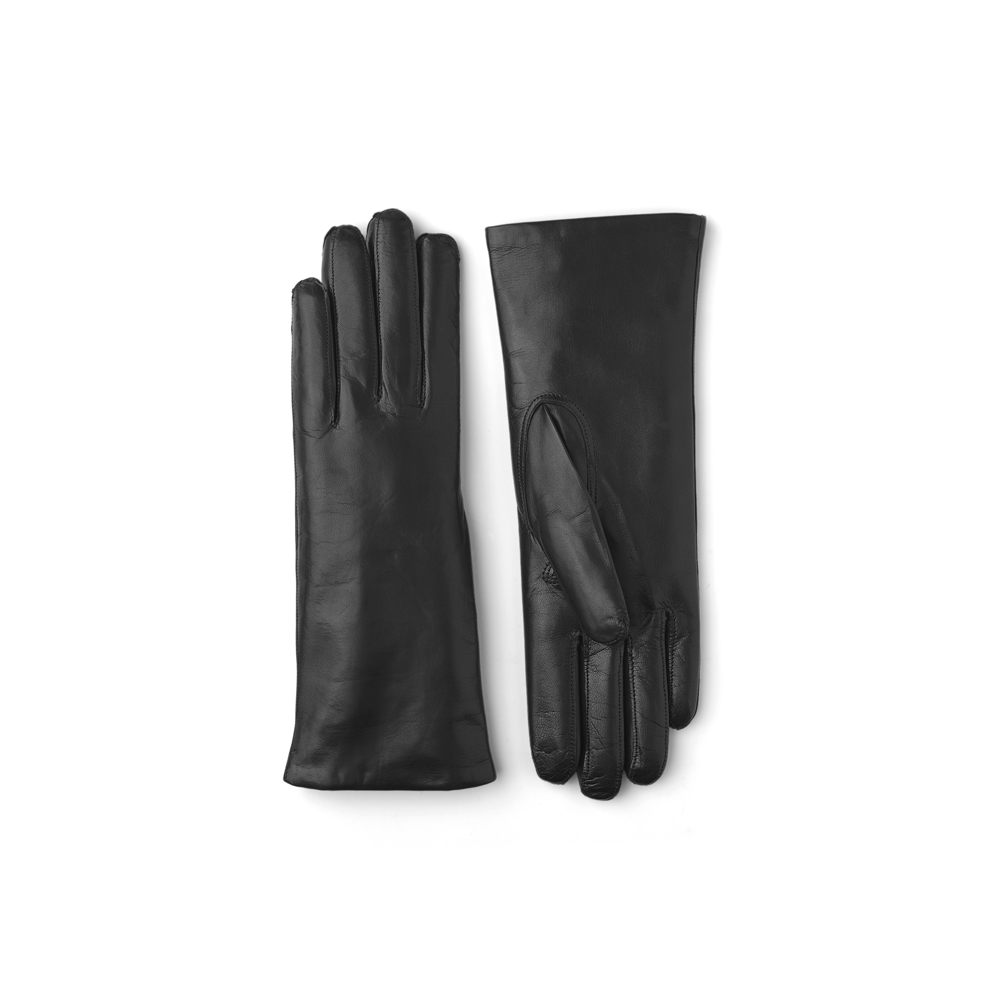 Black machine-sewn hairsheep leather glove
 (1 of 2)
