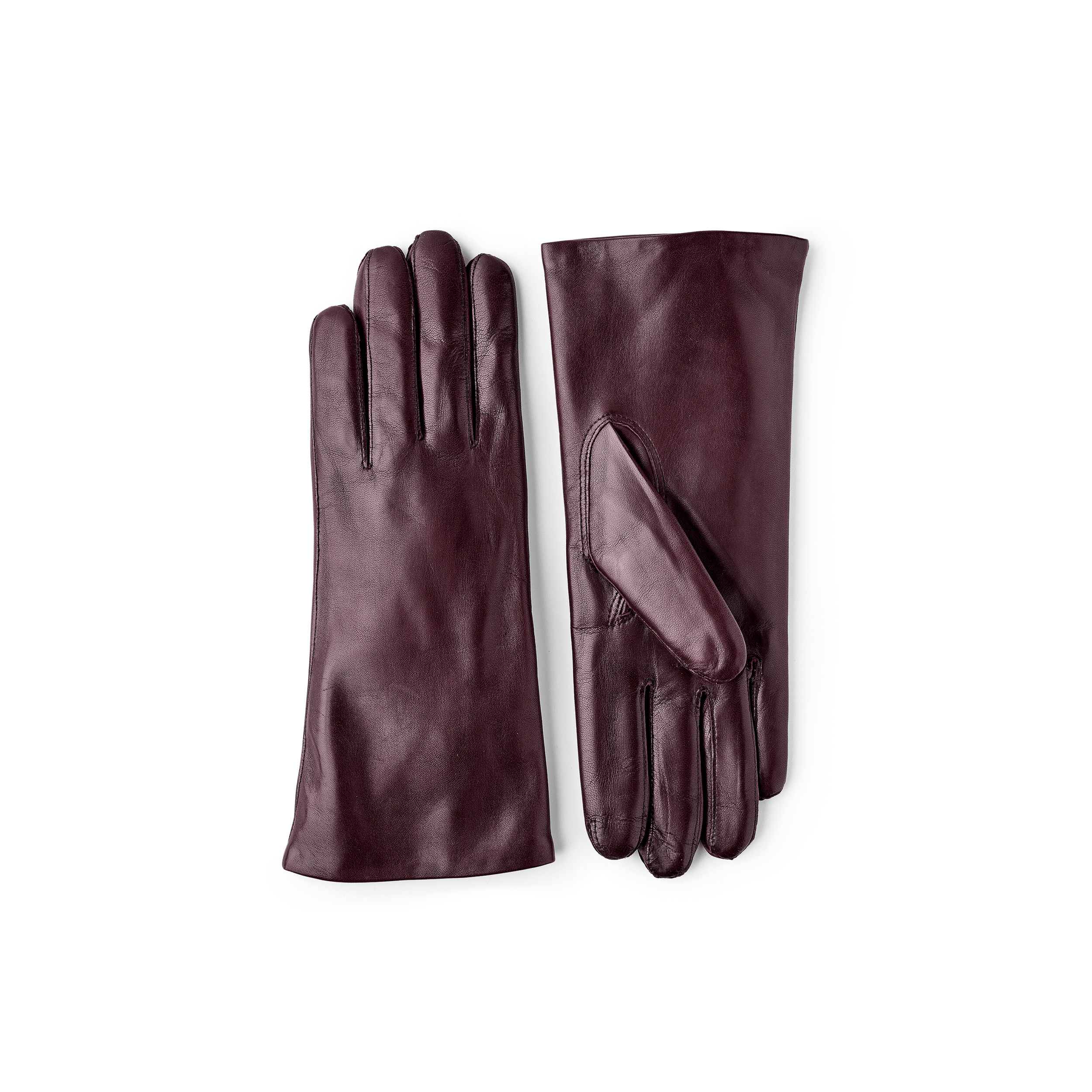 Wine red machine-sewn hairsheep leather glove
(1 of 2)
