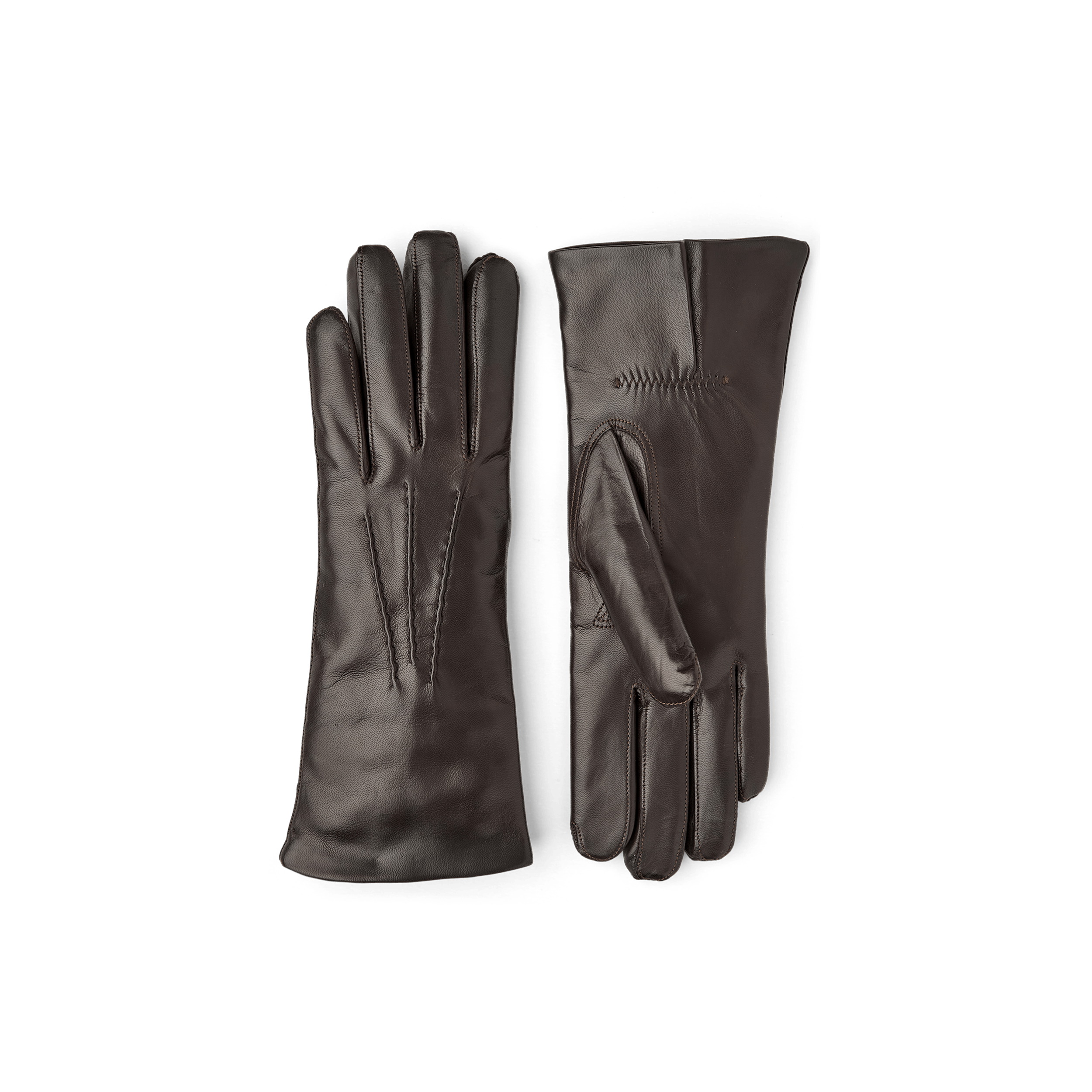 Dark brown machine-sewn hairsheep leather glove
(1 of 4)